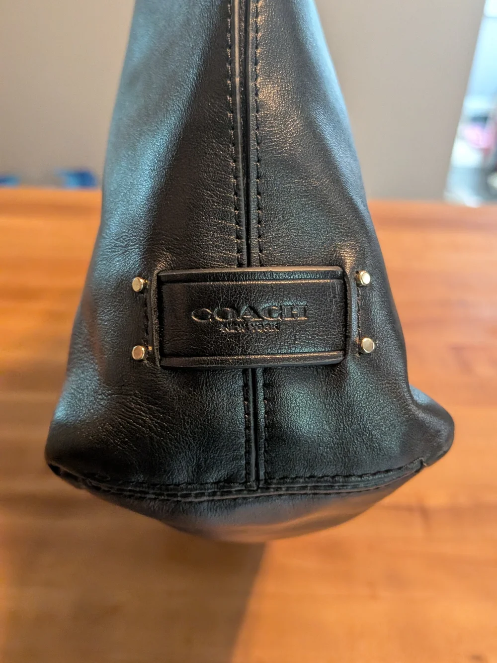 Coach New York Black Leather Tote Bag – Excellent Condition